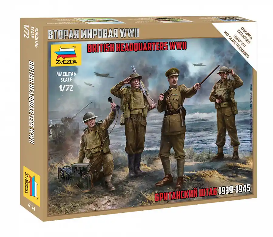 Commandement Britannique 2e GM 1/72 - Zvezda 6174 Certifié