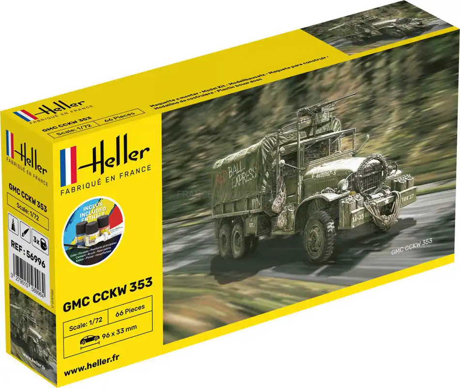 Starter Kit GMC CCKW 352 1 72 - Heller 56996 Usine Directe