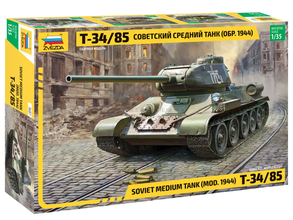 Char Russe T-34/85 - Zvezda 3687 Meilleure Vente
