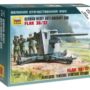 Canon FlaK 36/37 88mm + servants 1/72 - Zvezda 6158 Livraison Express
