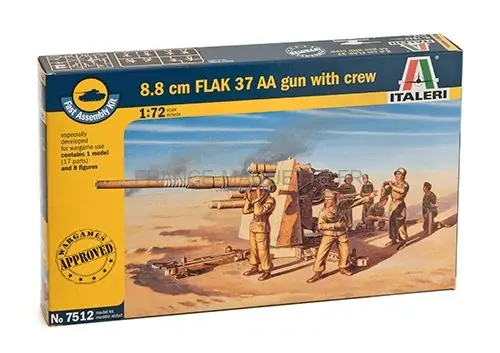 Maquette Canon Flak 37 88 mm et servants - Italeri 07512 Nouveauté