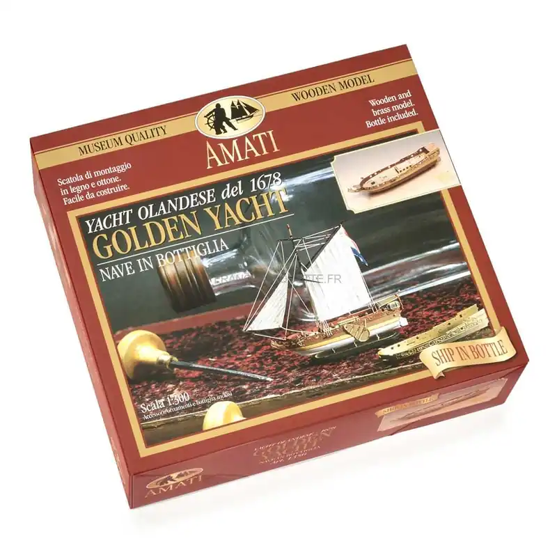 Kit Yacht Hollandais - bateau en bouteille - AMATI 01350 Livraison Express