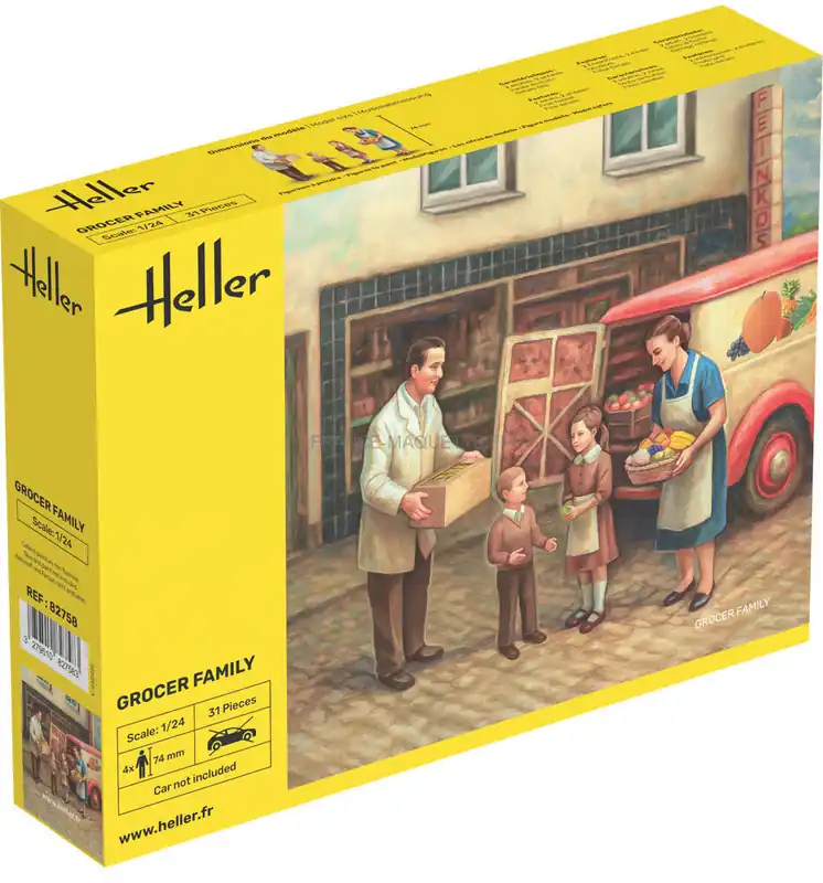 Dernier Modèle Famille d‘épiciers 1/24 - Heller 82758