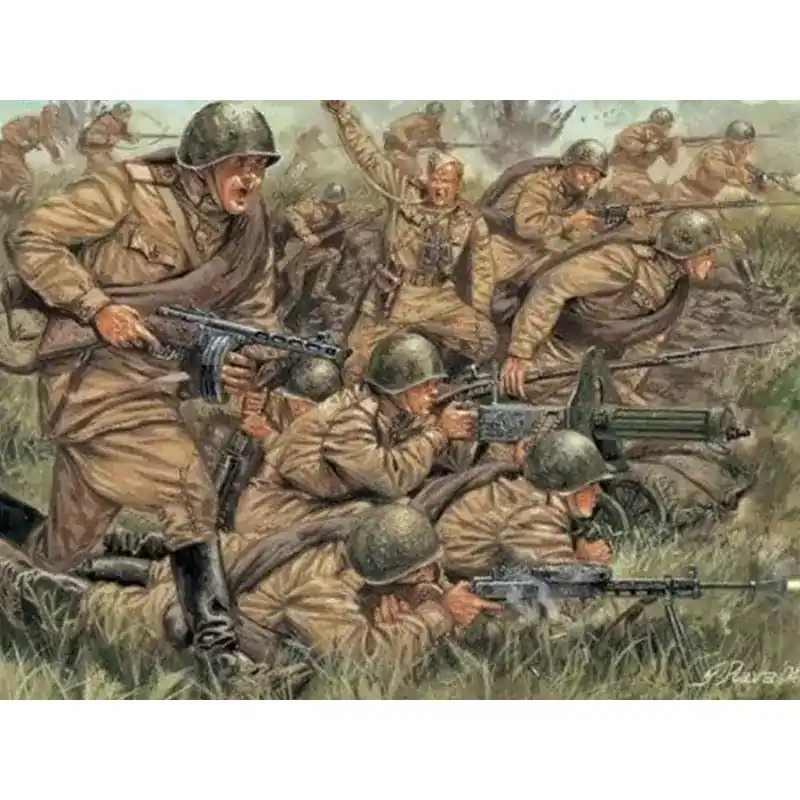 WWII ITALERI 6057 - Infanterie russe - 1/72 Affaire À Saisir