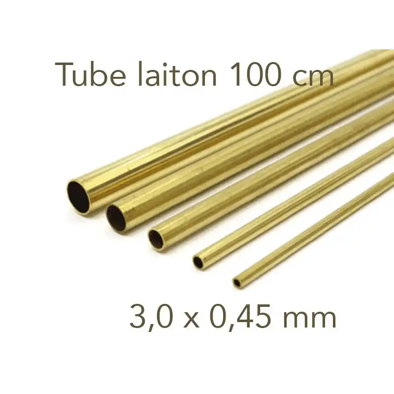 Albion Tube Laiton Longueur 1 Mètre - 3.0 X 0.45 Mm Meilleur Prix