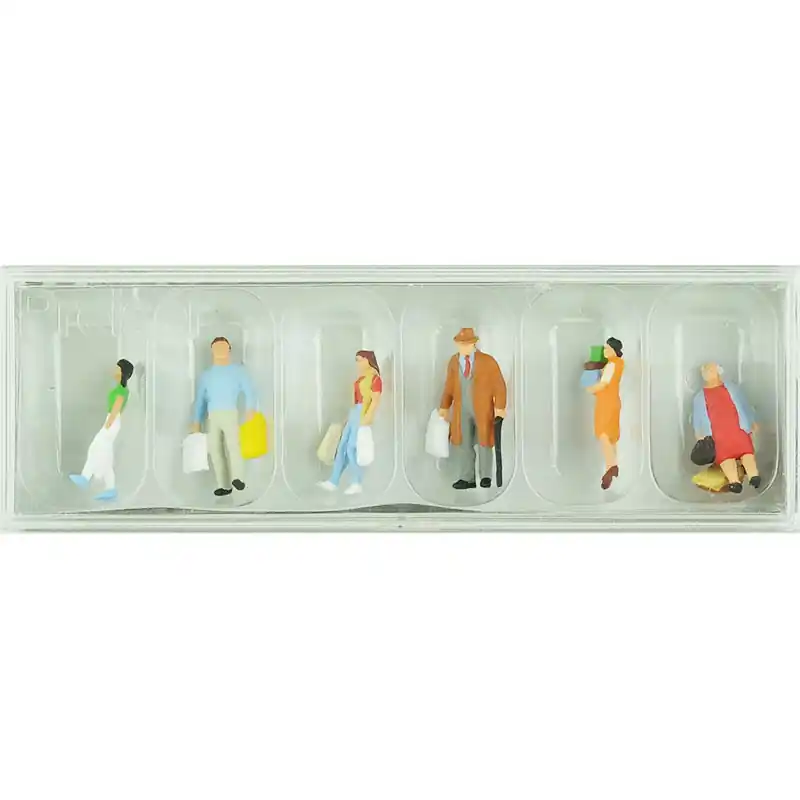 Retour Gratuit PREISER 10121 6 Personnages À La Sortie Des Magasins Échelle HO 1/87