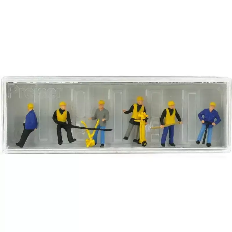Dernier Modèle PREISER 10035 Equipe De Poseurs De Voie - HO 1/87