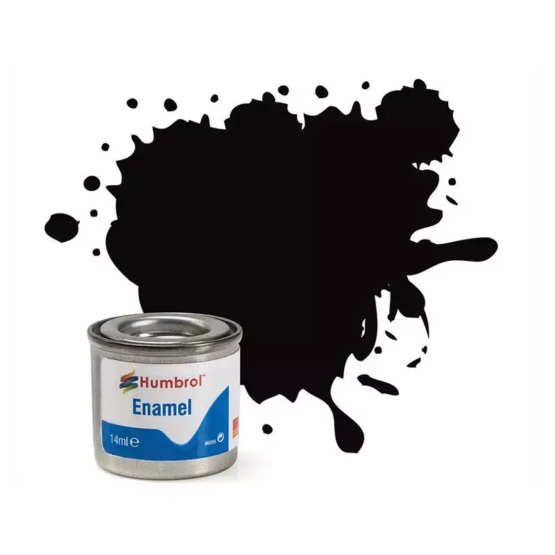 Dernier Modèle peinture enamel 14ml AA6392 Humbrol 201 - Met Black (Noir Métallisé)
