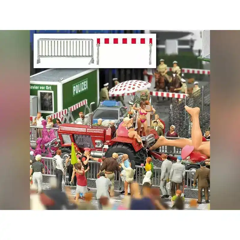 BUSCH 1018 40x Barrières De Contrôle Routier - HO 1/87 Affaire À Saisir