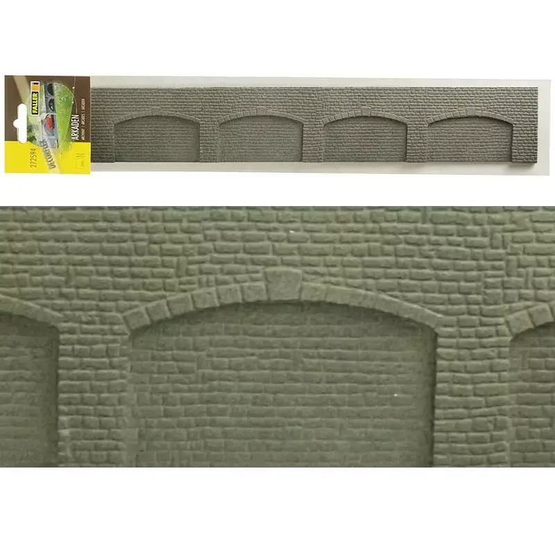 FALLER 272594 Mur En Pierres Taillées Avec Arcades Larges Decorflex - N 1/160 Prix Cassé