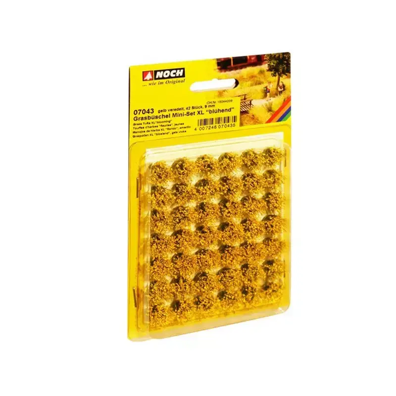 Réduction NOCH 07043 42x Touffes Fleuries Jaune 9mm - HO 1/87