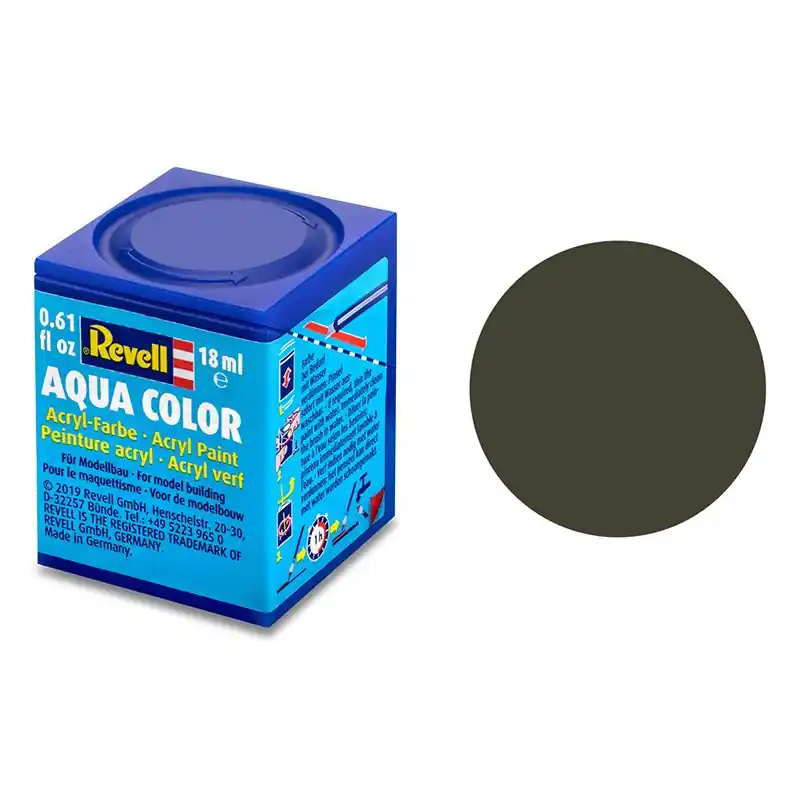 Nouvel Arrivage REVELL 36142 Revell 42 Olive Jaunâtre Mat Peinture Acrylique Aqua Color - 18ml