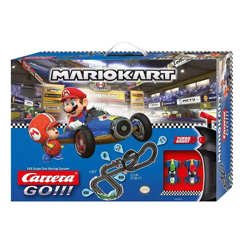 CARRERA 62492 Coffret Carrera Go!!! Mario Kart Mach 8 - 1/43 Analogique Authentique