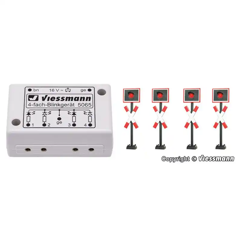 VIESSMANN 5800 4 Croix De St André LED + Module Clignotant - N 1/160 Retour Gratuit