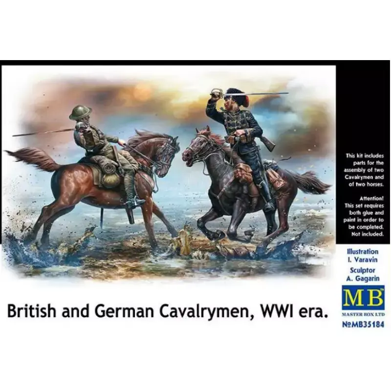 Marque MASTER BOX 35184 Cavaliers Allemand Et Britannique WWI - 1/35