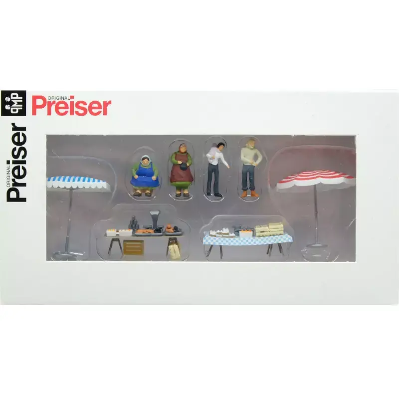 Meilleur Prix PREISER 10052 Scène De Marché - HO 1/87