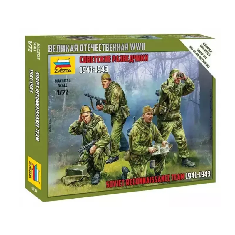 Équipe de reconnaissance soviétique 1941-1943 ZVEZDA 6137 - 1/72 Remise