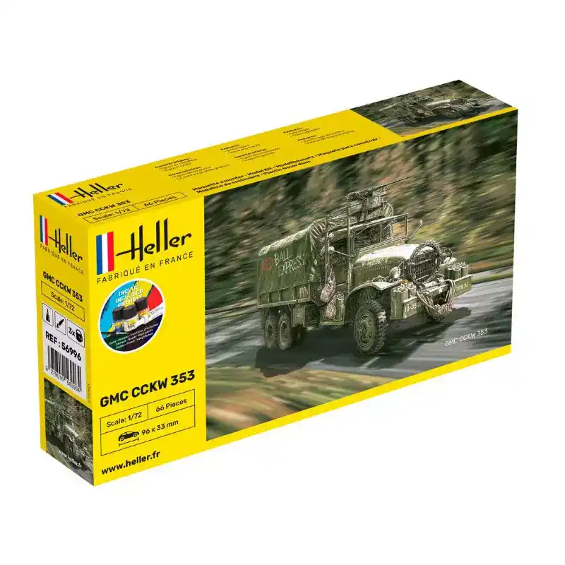 HELLER 56996 GMC CCKW 353 Kit Complet - Échelle 1/72 Pas Cher