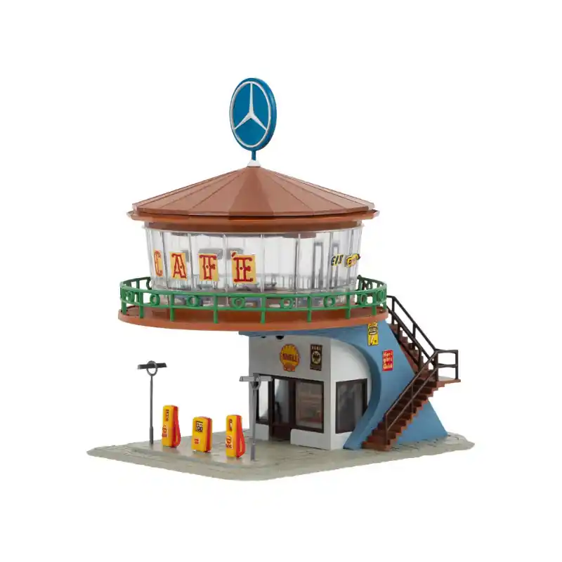 Meilleure Vente Faller 109214 (B-214) Station Service SHELL Avec Café - HO 1/87