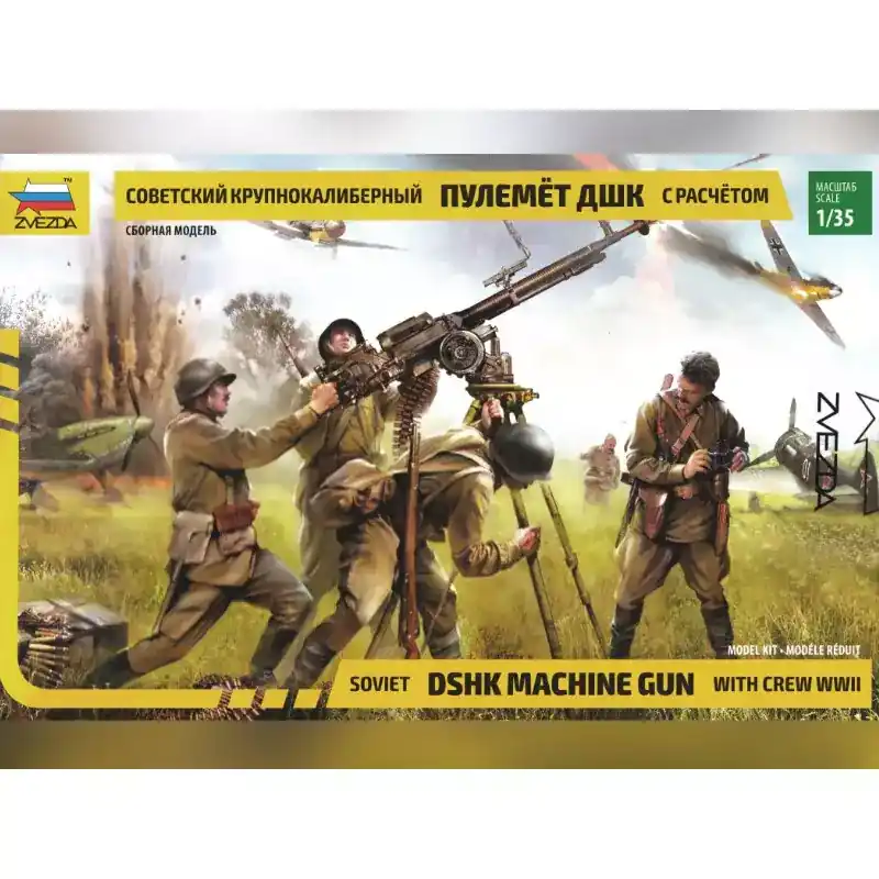 ZVEZDA 3609 Mitrailleuse Soviétique DShK Avec Équipage - 1/35 Bon Marché