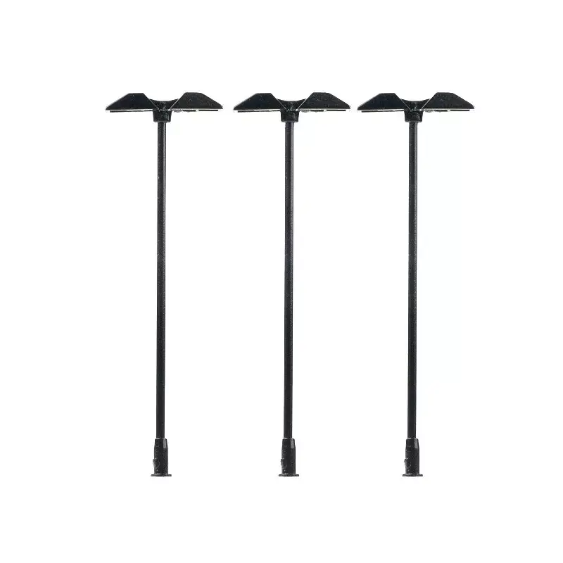 FALLER 272132 3x Lampadaire Trapézoïdale LED, À 2 Lampes, Blanc Chaud - N 1/160 Authentique