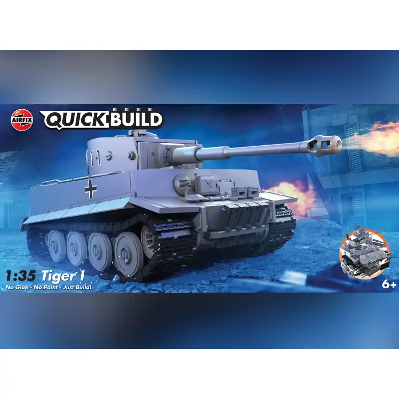 Promotion Saisonnière AIRFIX J6041 Tiger I - échelle 1/35 - Quick Build