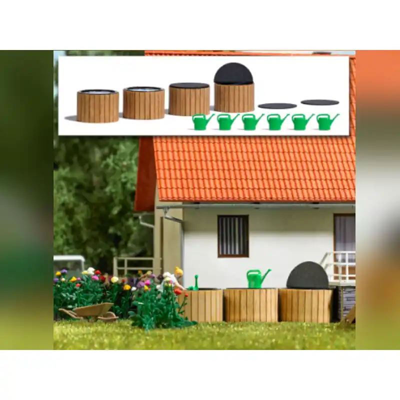Prix Promo BUSCH 1833 4x Réserves D‘eau Avec Arrosoirs - HO 1/87