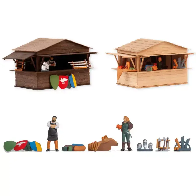 NOCH 65618 Coffret Thématique "Marché Médiéval" - HO 1/87 Satisfait Ou Remboursé