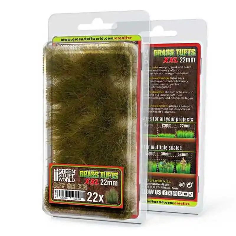 Green Stuff World 11449 Touffes D‘herbe XXL Vert Sec - Auto-Adhésif - 22mm Prix Promo