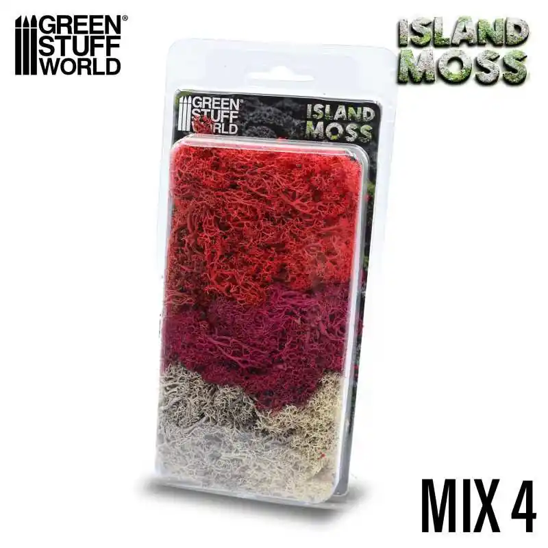 Offre Du Jour Green Stuff World 9328 Mousse D‘Islande - Mélange Rouge Fuchsia Et Gris 50g