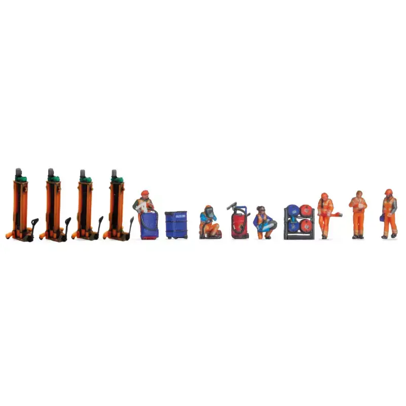 Soldes NOCH 35900 6 Figurines Thématique "Dépôt Ferroviaire" - N 1/160