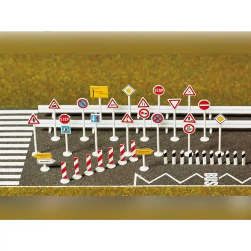 Offre Limitée BUSCH 8121 Set De Panneaux Et Signalisation Routière - N 1/160