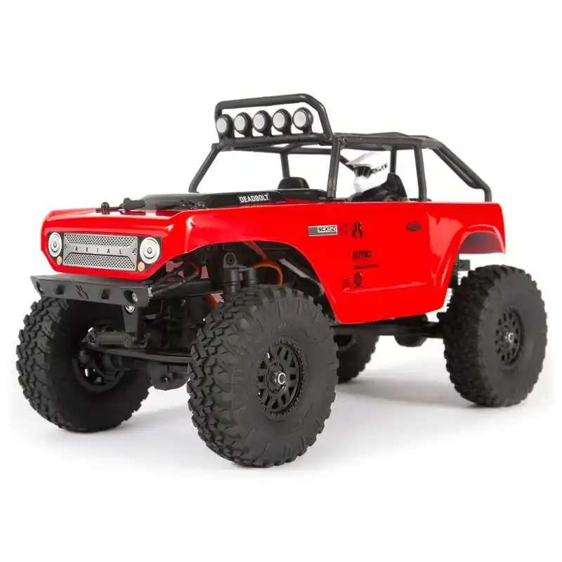 Bon Marché Axial SCX24 Rock Crawler Deadbolt RTR 4WD Brushed Rouge - AXI90081T1