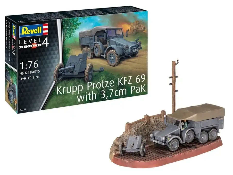 Pas Cher Krupp Protze Kfz 69 With 3,7cm Pak 1 76 Revell - 03344