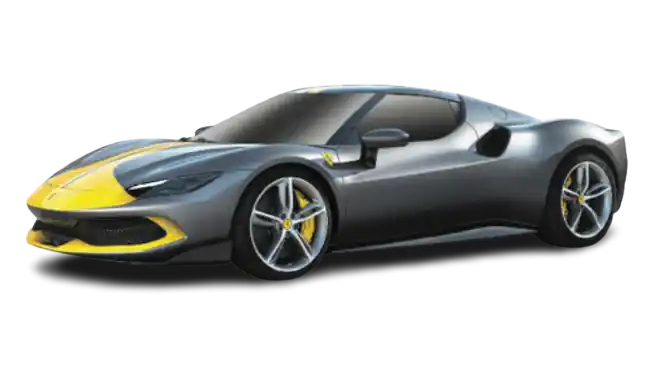 Commander Vite BURAGO Ferrari 296 GTB Grise et Jaune 1/18 - 16017GR