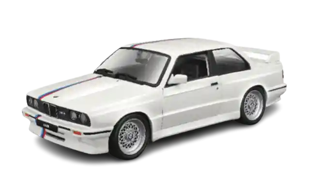 Top Vente BURAGO BMW M3 1988 Blanche 1/24 - 21100W