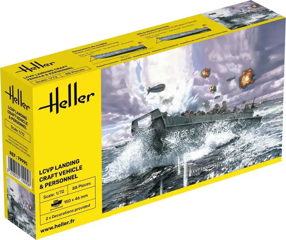 Heller LCVP Landungsboot mit Besatzung 1 72 79995 Nouvel Arrivage
