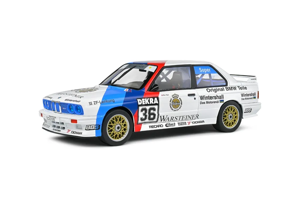 BMW E30 M3 White 36 Soper DTM 1989 1/18 SOLIDO - S1801524 Satisfait Ou Remboursé