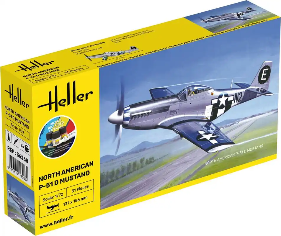 Heller STARTER KIT P-51 Mustang 1 72 56268 Solde