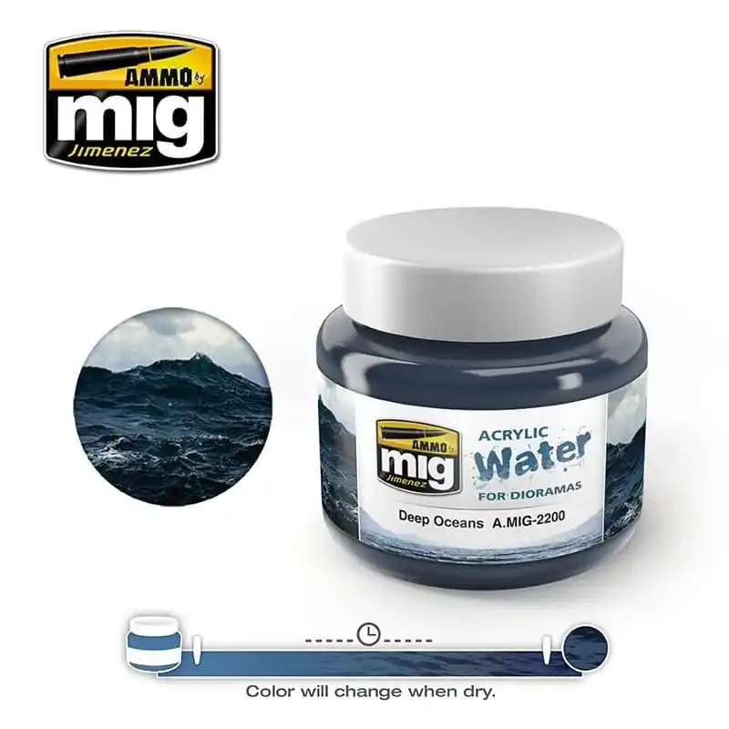Eau Acrylique "Deep Oceans" 250ml Ammo Mig - AMIG2200 Affaire À Saisir
