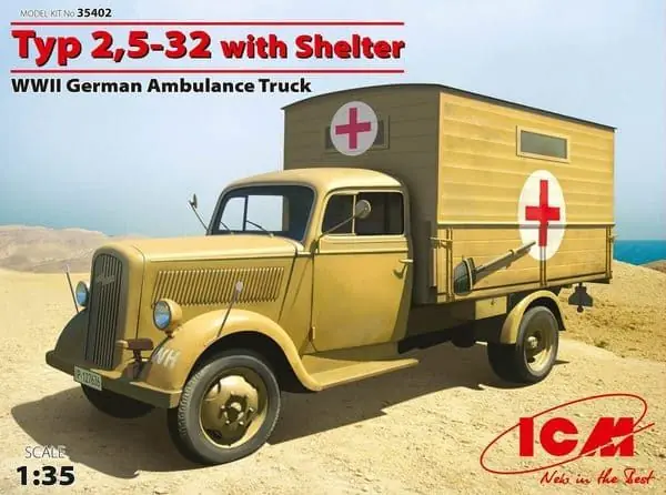 ICM Type 2,5-32 avec cellule Ambulance WWII 1/35 - 35402 Offre Spéciale