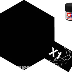 Remise peinture maquette tamiya x01 noir brillant 10ml