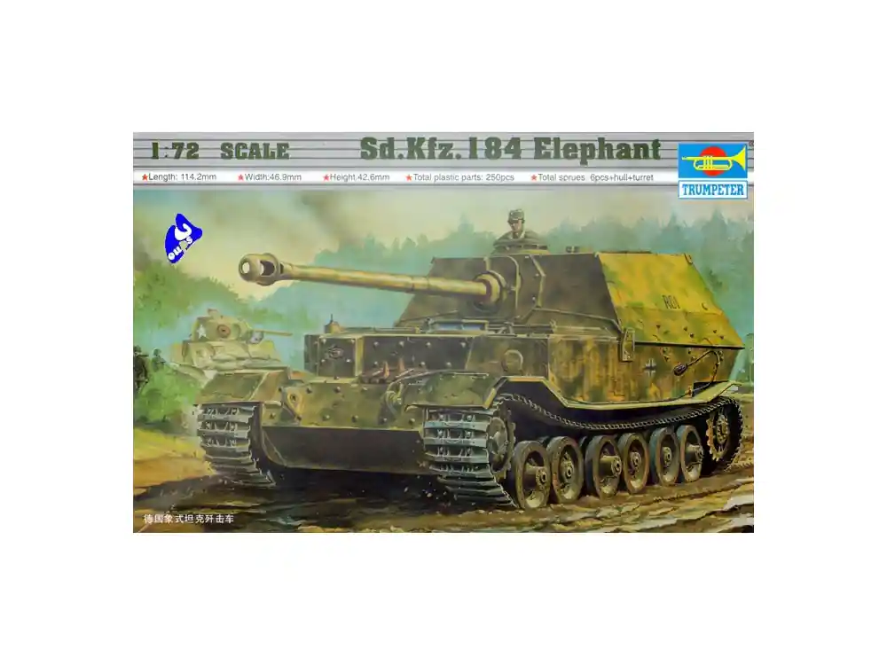 Trumpeter maquette militaire 07204 CHAR LOURD "ELEPHANT" 1/72 Expédition Rapide
