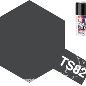 peinture maquette TAMIYA bombe ts82 noir caoutchouc mat Usine Directe