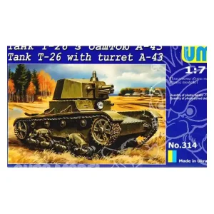 Dernière Chance UM Unimodels maquettes militaire 314 CHAR LEGER SOVIETIQUE T-26 avec tourelle A4 1940 1/72
