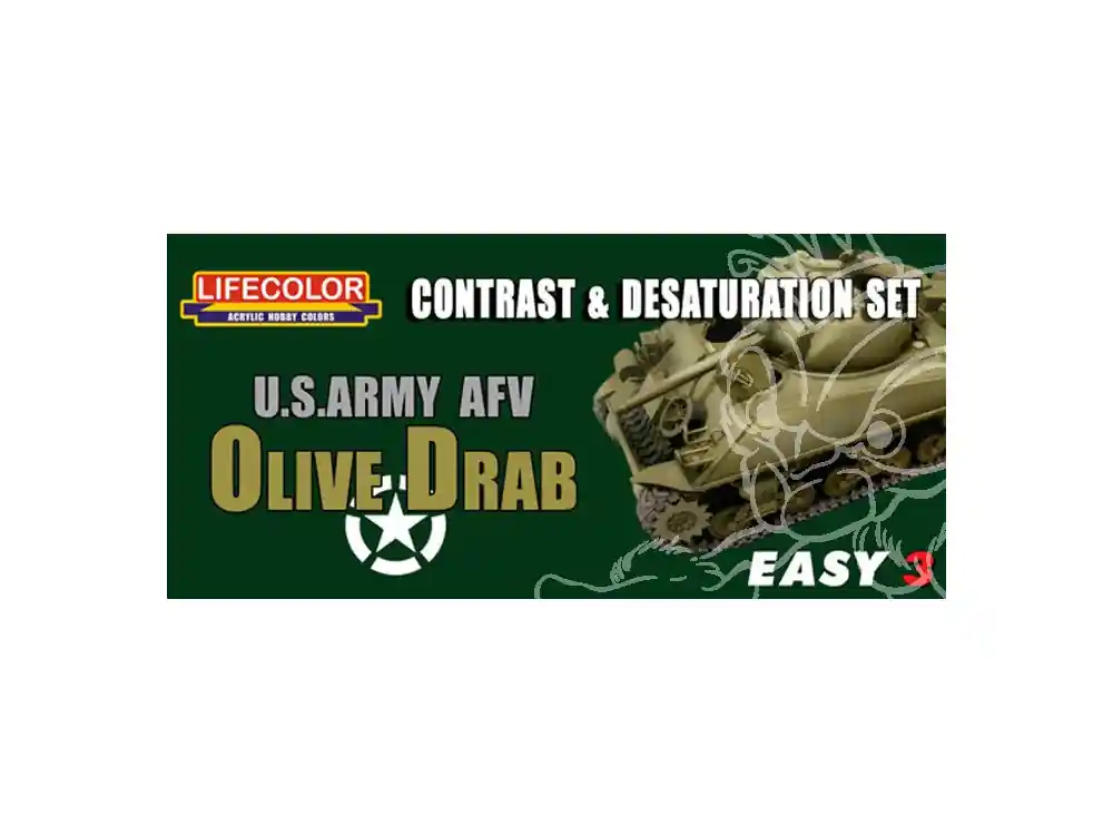 Vente Flash LIFECOLOR peinture MS03 Easy 3 US Army Olive Drab