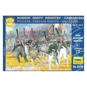 ZVEZDA maquette figurines 8020 Infanterie lourde russe grenadiers 1812-1814 1/72 Livraison Express