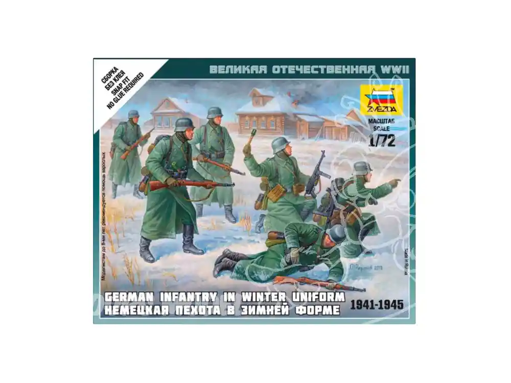 Zvezda maquette militaire 6198 Fantassins Allemands Tenue Hivernale 1/72 Vente Flash