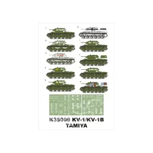 Montex Super Mask K35009 Soviet Heavy Tanks Partie 2 KW 1 / KW 1B Tamiya / Trumpeter 1/35 Retour Gratuit