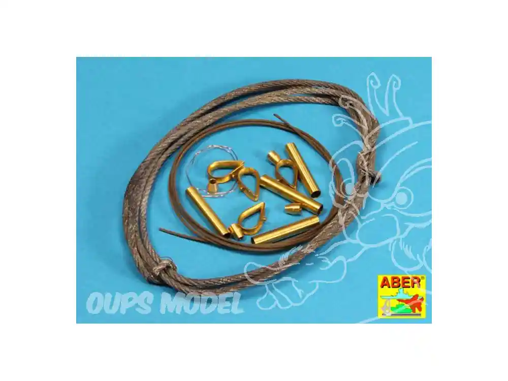 Prix Promo Aber 16030 Cables de remorquage avec crochets pour Tigre I King Tiger et Panther 1/16